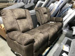 lot 20 image: DOUBLE RECLINING SOFA