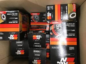 lot 74 image: ASSORTED K&N OIL FILTERS