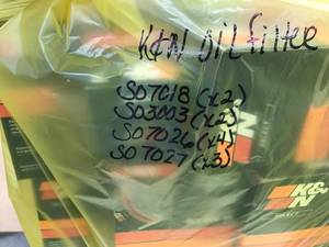 lot 89 image: ASSORTED K&N OIL FILTERS