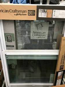 lot 143 image: AMERICAN CRAFTSMAN WINDOW 32 X 46