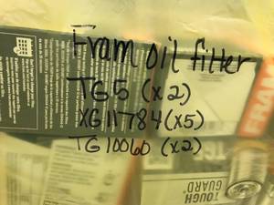 lot 119 image: ASSORTED FRAM OIL FILTERS