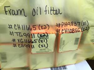 lot 124 image: ASSORTED FRAM OIL FILTERS