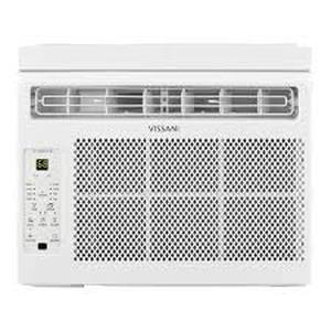 lot 8 image: Vissani 6,000 BTU 115-Volt Window Air Conditioner for 250 sq. ft. Rooms with Remote in White  Customer Returns See Pictures