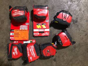 lot 42 image: Lot of Milwaukee Tape Measures  Customer Returns See Pictures