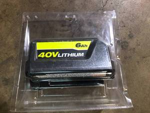 lot 39 image: RYOBI 40V Lithium-Ion 6.0 Ah High Capacity Battery Customer Returns See Pictures