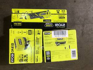 lot 57 image: Lot of Assorted Ryobi Power Tools Various Models and Conditions   Customer Returns See Pictures