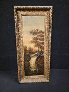 lot 18 image: Wooden-Framed original oil painting on canvas