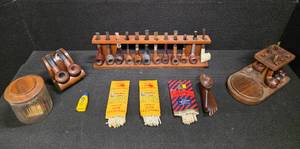 lot 93 image: Vintage tobacco pipes & racks