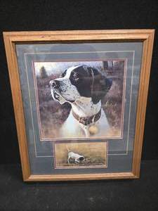 lot 45 image: Framed Dog Artwork