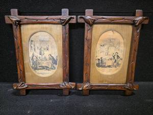 lot 43 image: Old Framed Artwork