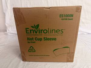 lot 53 image: 1000 Envirolines Hot Cup Sleeves