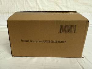 lot 57 image: 5 Plated Glass Ashtrays