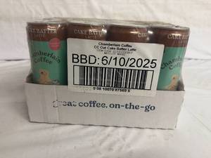 lot 102 image: 12 Pack of Chamberlain Coffee Cake Batter Lattes