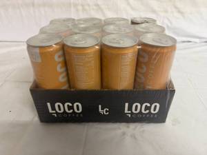 lot 107 image: 12 Pack of Loco Coffee Vanilla Honey Cold Brew