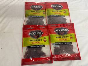 lot 193 image: 4 Bags of Jack Links Jalepeno Beef Jerky