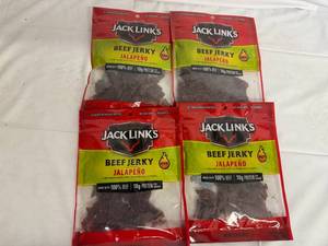 lot 196 image: 4 Bags of Jack Links Jalepeno Beef Jerky