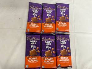 lot 226 image: 6 Cadbury Roast Almond Chocolate Bars