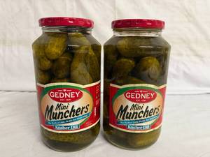lot 158 image: 2 Jars of Gedney Mini Muncher Pickles
