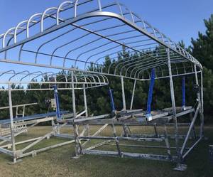 lot 2 image: Shore Master 3600lb Cantilever Boat Lift