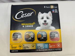 lot 295 image: 24x 3.5oz Trays Cesar Breakfast & Dinner