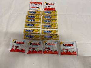 lot 19 image: Mango Hi-Chews & Kinder Chocolate Bars