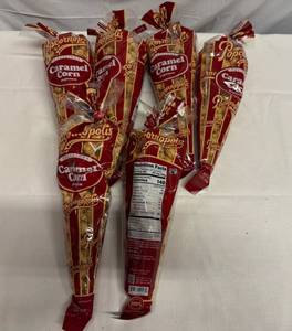 lot 21 image: 6x 7oz Popcornopolus-Carmel Corn