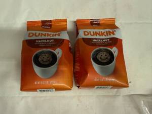 lot 41 image: 2x 18oz Dunkin Hazelnut Ground Coffee