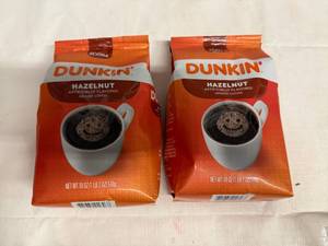 lot 42 image: 2x 18oz Dunkin Hazelnut Ground Coffee