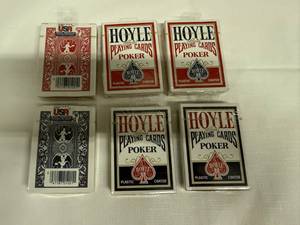lot 45 image: 6x Hoyle Playing Cards-Poker
