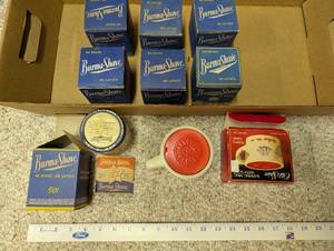 lot 594 image: Vintage Burma-Shave and Old Spice Shaving Set with Mugs and Soaps