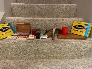 lot 747 image: Vintage Card Games Collection with Yahtzee Pads and Cribbage Boards