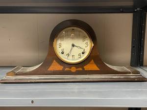 lot 813 image: Vintage Ingraham Hermis-1873 Mantel Clock with Mechanical Movement