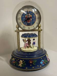 lot 845 image: Nutcracker Ballet Themed Tabletop Clock with Rotating Carousel Figures