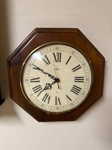 lot 601 image: Howard Miller Octagon Wall Clock with Chime, 20 Inch