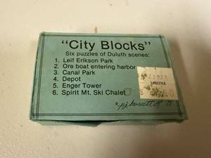 lot 627 image: Vintage City Blocks Duluth Scenes Puzzle Set in Box