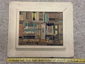 lot 648 image: Margaret Latyon Fruit Cart Framed Artwork