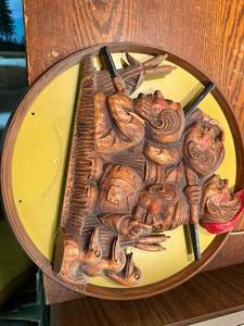 lot 770 image: Olympia Brewing Co. Tukwila Washington Wall Plaque with 3D Sculpted Lumberjacks