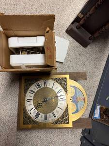 lot 847 image: Emperor Clock Co. Brass Clock Face and Movement Set with Original Packaging