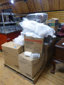 lot 55 image: Pallet of To-Go and Paper Products