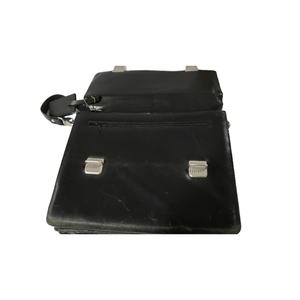 lot 119 image: Vintage Black Leather Attach Case  Briefcase