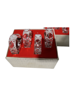lot 96 image: Lot of Assorted Napkin Rings, Including Crystal and Holiday-Themed Sets