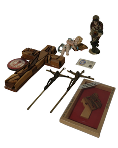 lot 95 image: Lot of Assorted Bronze and Metal Crucifixes and Religious Items