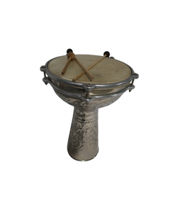 lot 89 image: Darbuka Goblet Drum with Carrying Bag and Mallets
