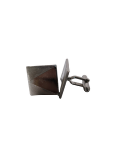 lot 82 image: Pair of Square Silver-Colored Cufflinks