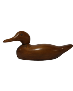 lot 49 image: Wooden Carved Duck Figurine