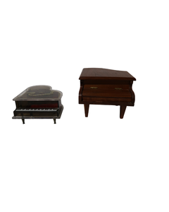 lot 43 image: Lot of 2 Piano-Shaped Music Boxes