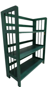 lot 8 image: Folding Green Bookshelf