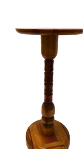 lot 15 image: Unique Vintage Wooden Pedestal End Table