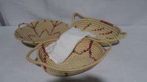 lot 72 image: Lot of 3 Banneton Bread Proofing Baskets