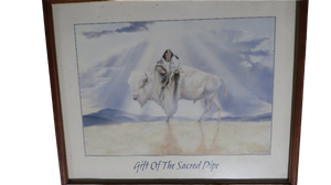 lot 19 image: Gift of the Sacred Pipe Framed Art Print by Frank A. Gohl